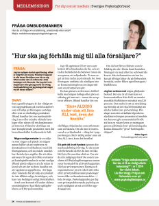 Hur ska jag förhålla mig till alla försäljare?”