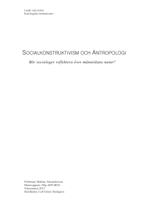 socialkonstruktivism och antropologi