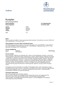 Utbildningsplan för kurs FK4010