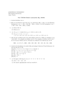 Svar till tentamen 130108
