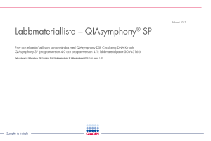 Labware List QIAsymphony DSP Circulating DNA Kit