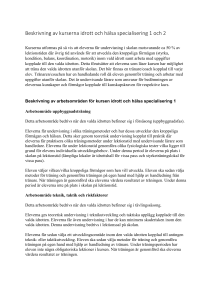 Beskrivning av kurserna idrott och hälsa