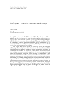 Värdegrund i vardande: en rekonstruktiv analys