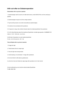 Inför och efter en Gråstarroperation