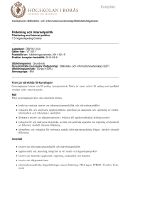 Kursplan - Högskolan i Borås