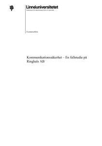 Kommunikationssäkerhet - En fallstudie på Ringhals AB