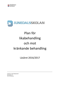 Plan för likabehandling och mot kränkande behandling