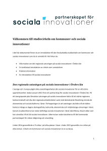 Välkommen till studiecirkeln om kommuner och sociala innovationer