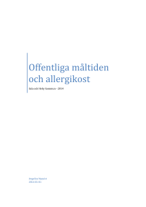 Offentliga måltiden och allergikost 2014