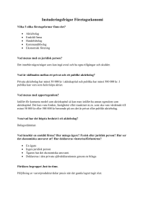 Instuderingsfrågor Företagsekonomi