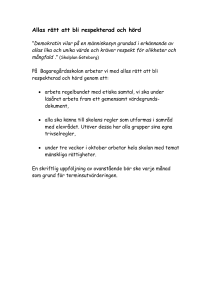 Allas rätt att bli respekterad och hörd