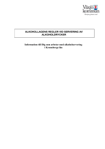 alkohollagens regler vid servering av