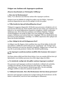 Frågor om Autism och Aspergers syndrom - psyk-e