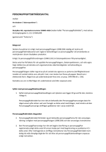 Personuppgiftsbiträdesavtal