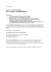 Pressmeddelande 2 - Sveriges Fotterapeuter