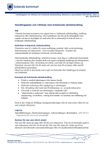 Handlingsplan och riktlinje mot kränkande