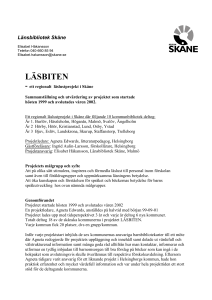 Projektledarens kommentarer