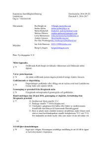 Esperanzas Samfällighetsförening Landskrona Styrelsemöte 2016
