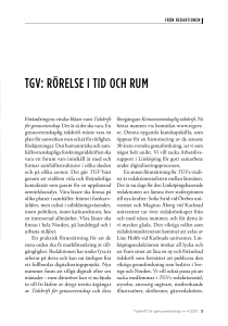 TGV: rörelse i Tid och rum