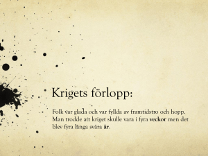 Krigets förlopp