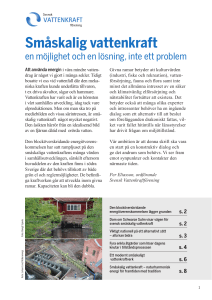 Småskalig vattenkraft - Svensk Vattenkraftförening