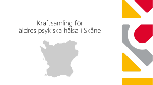 Kraftsamling för äldres psykiska hälsa i Skåne
