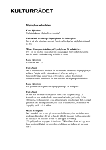 Tillgängliga webbplatser Klara Sjöström: Vad utmärker en tillgänglig
