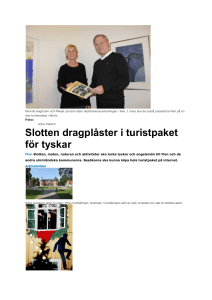 Slotten dragplåster i turistpaket för tyskar