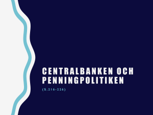 centralbanken och penningpolitiken