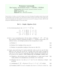 Linjär Algebra