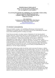Globaliseringens lokala uttryck En inledande