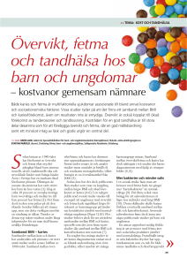 Övervikt, fetma och tandhälsa hos barn och