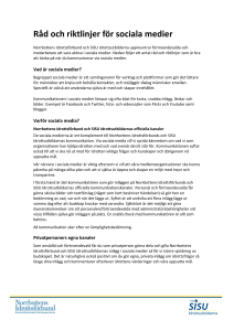 Råd och riktlinjer för sociala medier