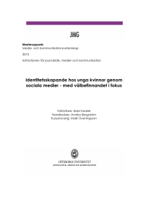 Identitetsskapande hos unga kvinnor genom sociala medier