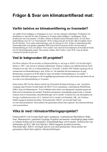 Varför behövs en klimatcertifiering av livsmedel