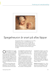Spegelneuron är snart på allas läppar