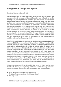 Blodgivaretik – att ge med hjärtat