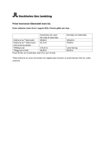 Priser leveranser läkemedel inom SLL 2016-08-01