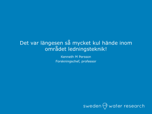 Pipestatus Nya metoder för statusbedömning av