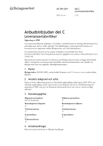 Anbudsinbjudan del C