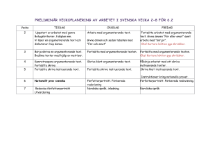 Preliminär planering SV 6.2