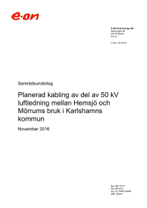 Planerad kabling av del av 50 kV luftledning mellan Hemsjö