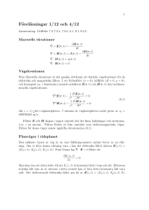 Föreläsningar 1/12 och 4/12