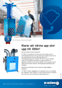 Klarar att värma upp ytor upp till 300m²