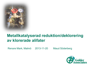 Reduktiv deklorering av klorerade alifater med nollvärt järn