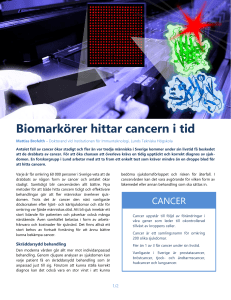 Biomarkörer hittar cancern i tid