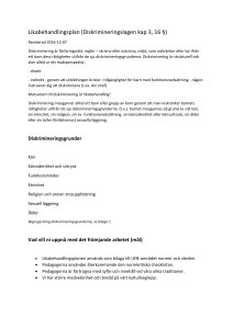 Likabehandlingsplan (Diskrimineringslagen kap 3, 16 §)