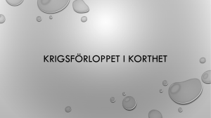 Krigsförloppet i korthet