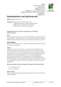 Diabetespatienter med högt blodsocker