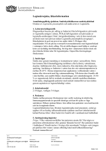 Legionärssjuka, läkarinformation